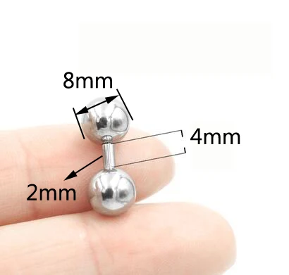 1 шт 4 мм Прямые штанги кольца изогнутые пирсинг для бровей Пирсинг уха PA ниппель вагинальные кольца серии кольца бар ювелирные изделия для тела - Окраска металла: 2x4x8mm