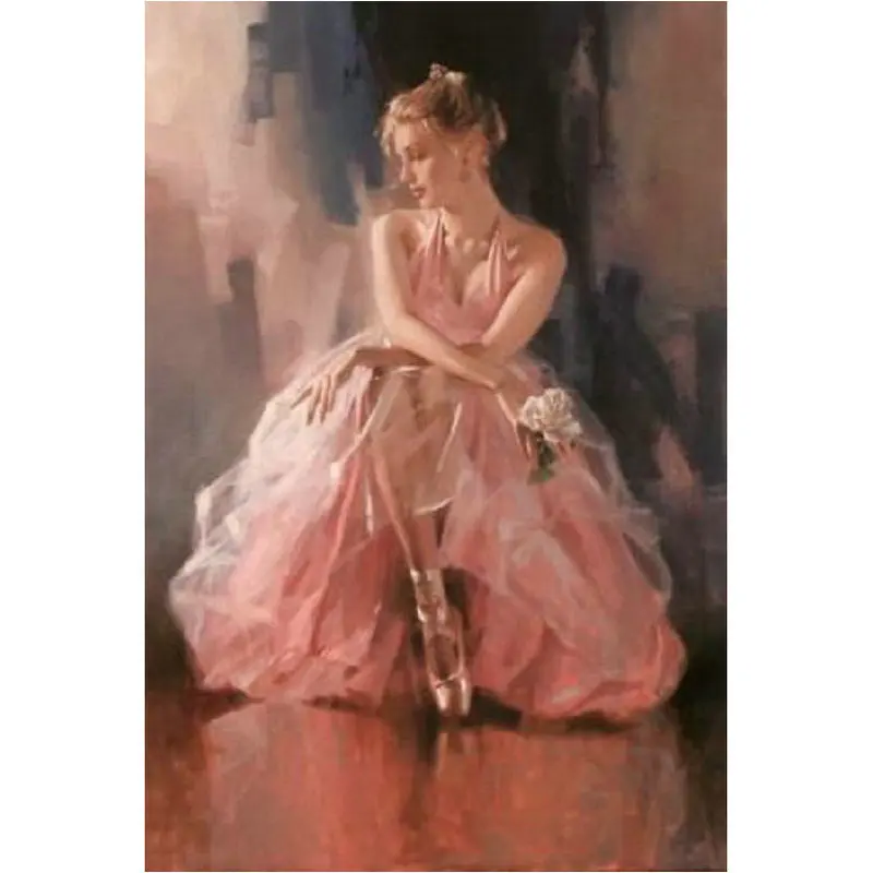 

DIY 5D Resin Diamond Painting Cross Stitch picture Diamond embroidery Ballet girl pattern full square rhinestones Mosaic Craft