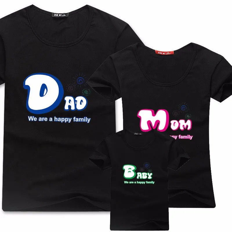 AD/Семейные футболки качественная хлопковая летняя стильная Одинаковая одежда для мамы, папы и ребенка одежда для мамы и меня футболки для пары для родителей и детей