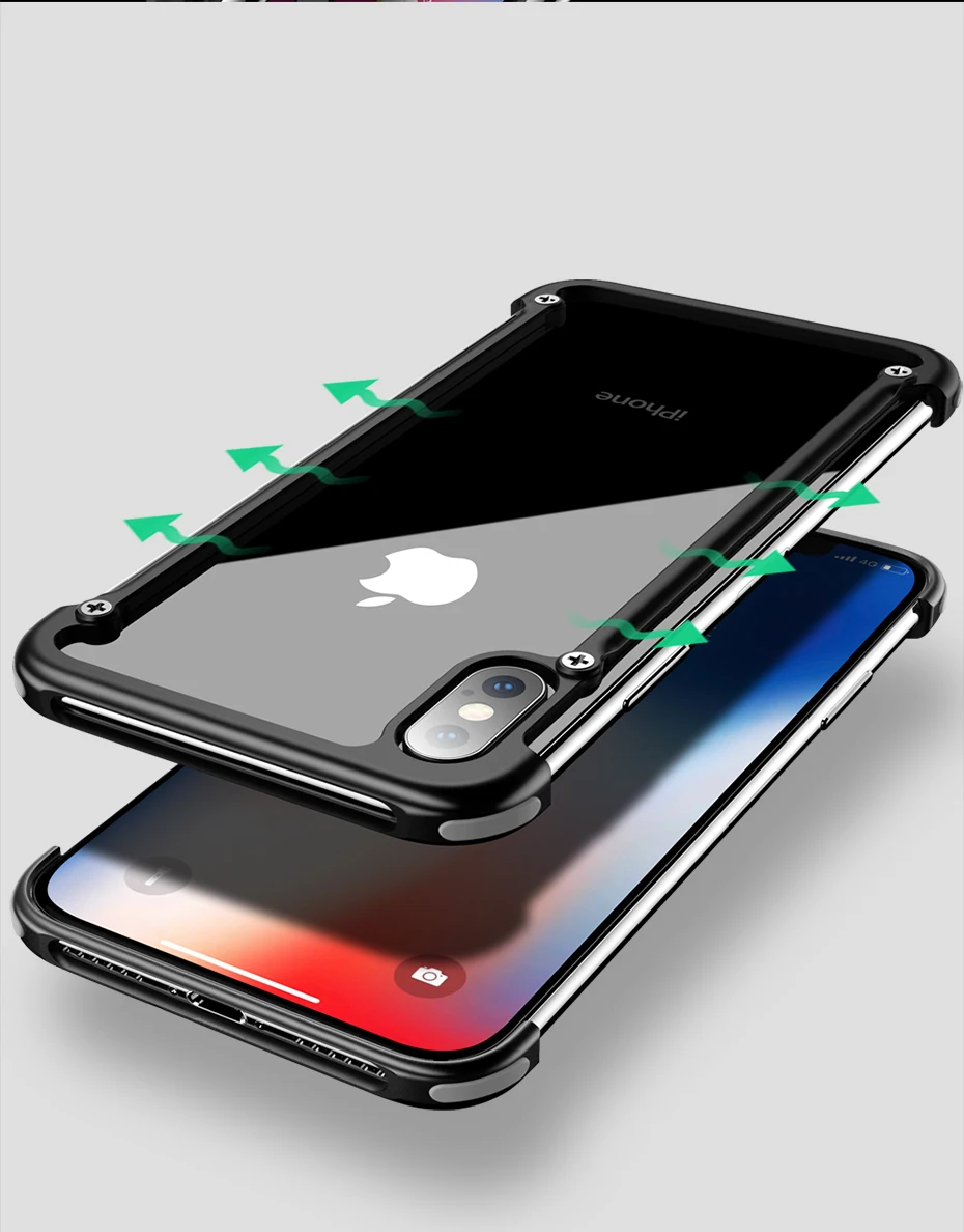 Oatsbasf Алюминиевый металлический бампер чехол для iPhone X XS MAX XR Роскошный Жесткий противоударный защитный чехол для iPhone 11