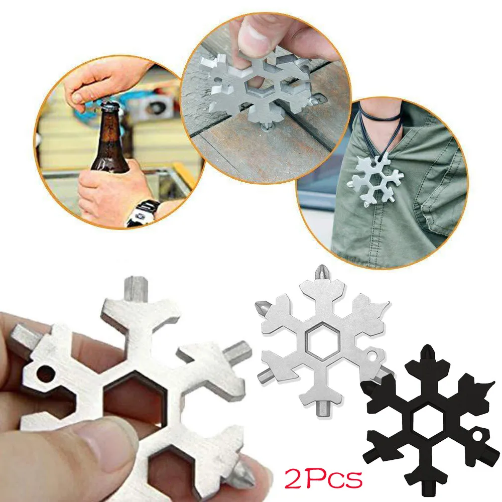 2Pcs 19 in 1 Multi tool Wrenches Combination Compact Portable Outdoor