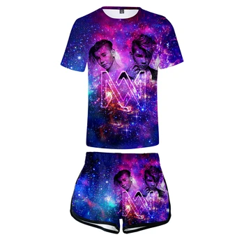 

MARCUS&MARTINUS 3D Printed Women Two Piece Set Summer Short Sleeve T-shirt+Shorts 2019 New Arrival Hot Sale Streetwear Clothes