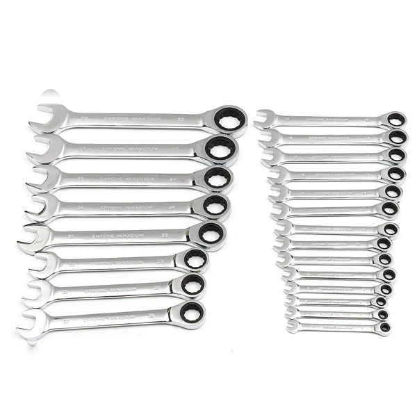 Raitool<ALIMT >&trade;</ALIMT> HT01 Chrome Vanadium Steel Metric Ratchet Spanner Gear Wrench Fixed Head 6-32mm 