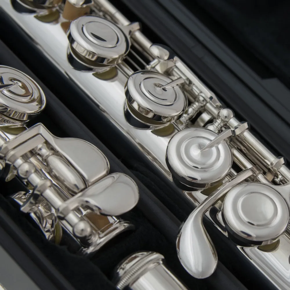 

Japan Professional Flute 514 Silver Plated Flute Instrument Professional Flutes Model 514 16 Holes Closed Hole E Key