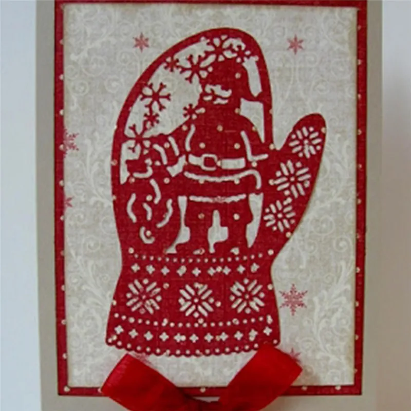 

GJCraft Santa Claus Gloves New 2019 Metal Cutting Dies for Scrapbooking Embossing DIY Album Craft Card Decor Die Christmas Gifts