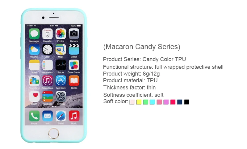 Phone Case For iPhone 7 6 6s 8 X Plus 5 5s SE XR XS Max Candy Color Silicone Couples Soft Simple Solid Color Fashion Case Cover