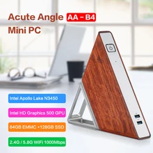Острый угол AA-B4 DIY Мини ПК Intel Apollo Lake N3450 Windows10 8 GB ram 64 GB EMMC 128 GB SSD 2,4G 5,8G WiFi 1000 Mbps BT4.0 ТВ коробка