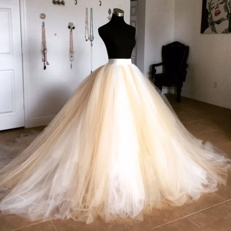 Super Puffy Tulle Long Skirts Womens 