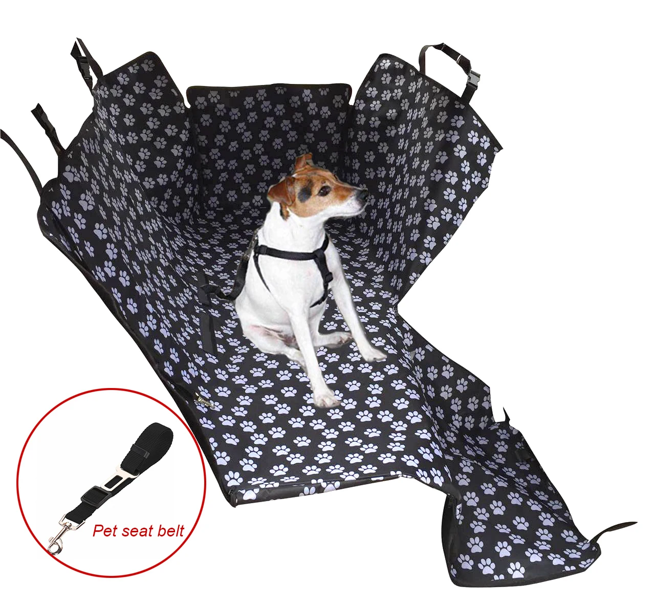 Pet Dog Seat covers Oxford Fabric Paw Cover mat Dog Carrier Car Back Seat Waterproof Hammock Cushion Protector for dog travel