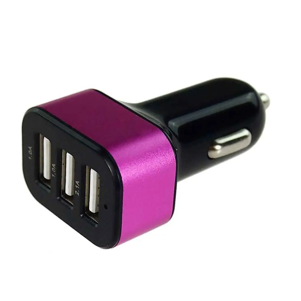 5.1A 5V 3 USB Car Charger USB Charging Adapter Universal Phone Car-Charger for Xiaomi Samsung S10 S9 iPhone 12 X 8 7 Plus Tablet samsung car charger type c Car Chargers