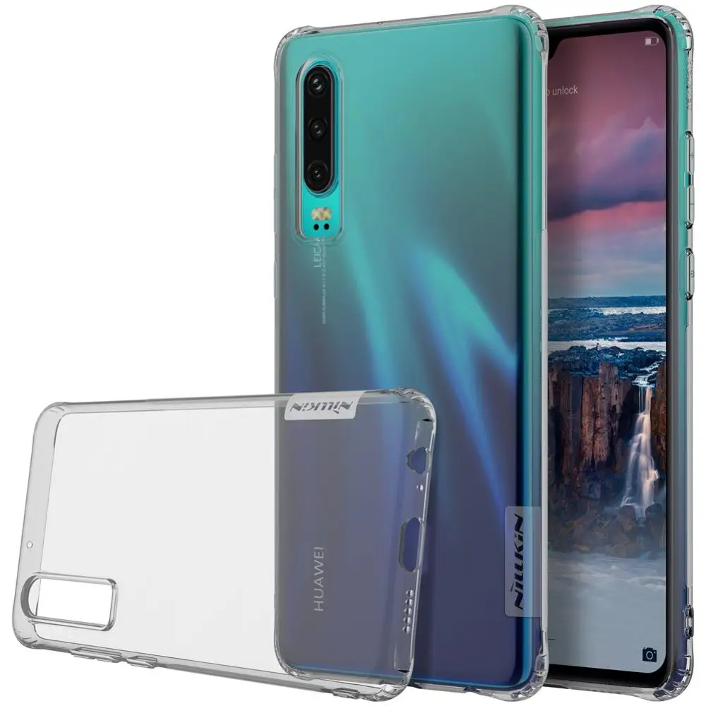 Прозрачный чехол для huawei P30 NILLKIN натуральный ТПУ, прозрачный мягкий чехол-накладка силиконовый чехол для huawei P30 - Цвет: Серый