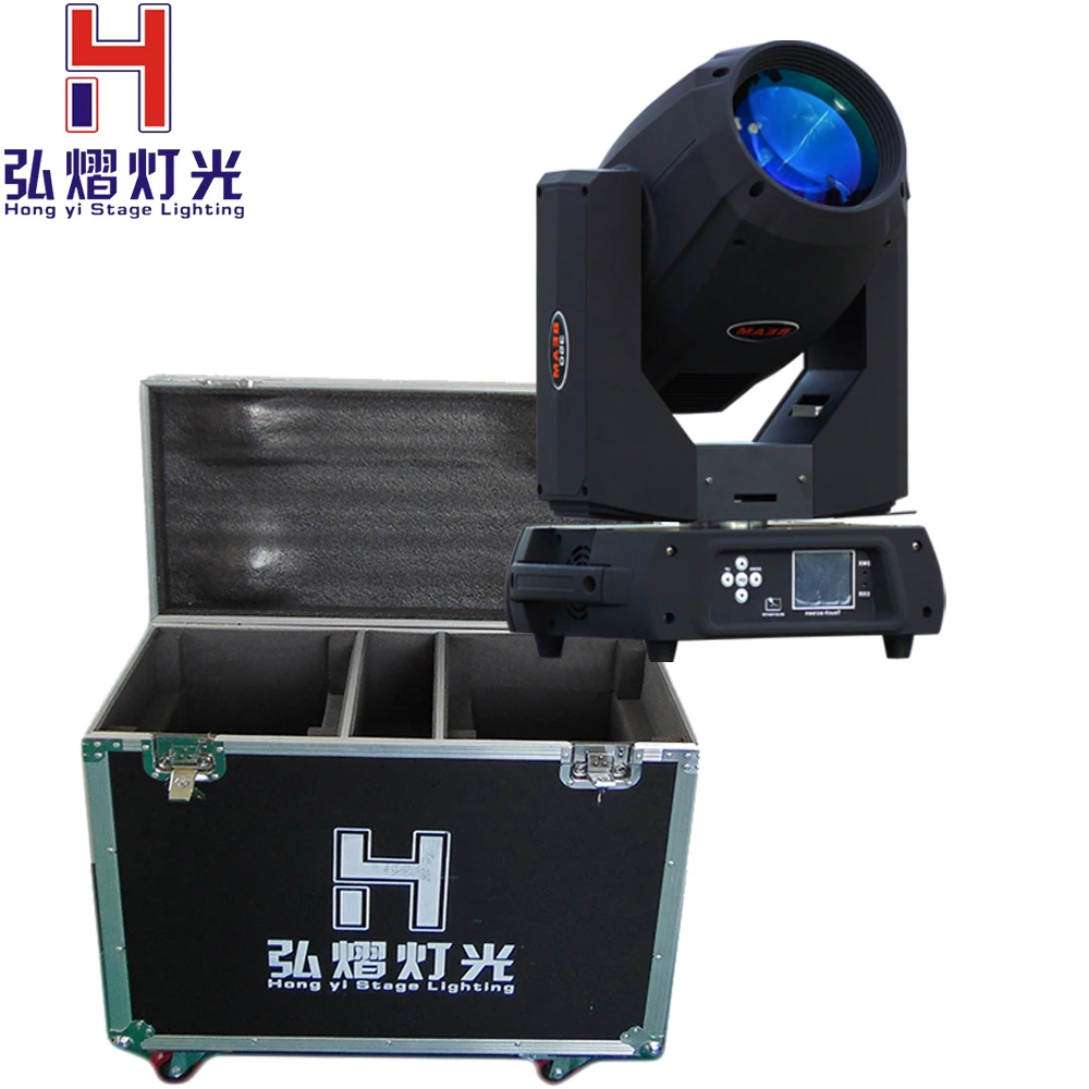 

Hongyi Stage Lighting 2pcs/lot Flight Case Packing 17R Moving Head Beam 350W