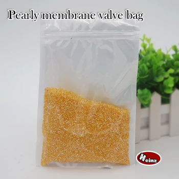 

Translucent white pearly membrane valve bag /Accessories /Mobile phone shell /Food /Ornaments bags. Spot 100/ package