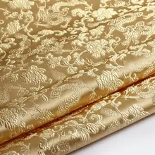 75 см* 100 см костюм платье ткань свадебное платье cltoh парча бледно-золотой фон с драконом узор