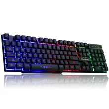 Russian Backlight Gaming keyboard Computer Keyboard mouse Mecanico Game Led Backlit Usb With Mechanical feel Russian keyboard