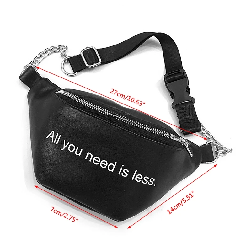 Женская поясная сумка модная панк сумка на молнии кошелек с буквенным принтом поясная сумка на груди