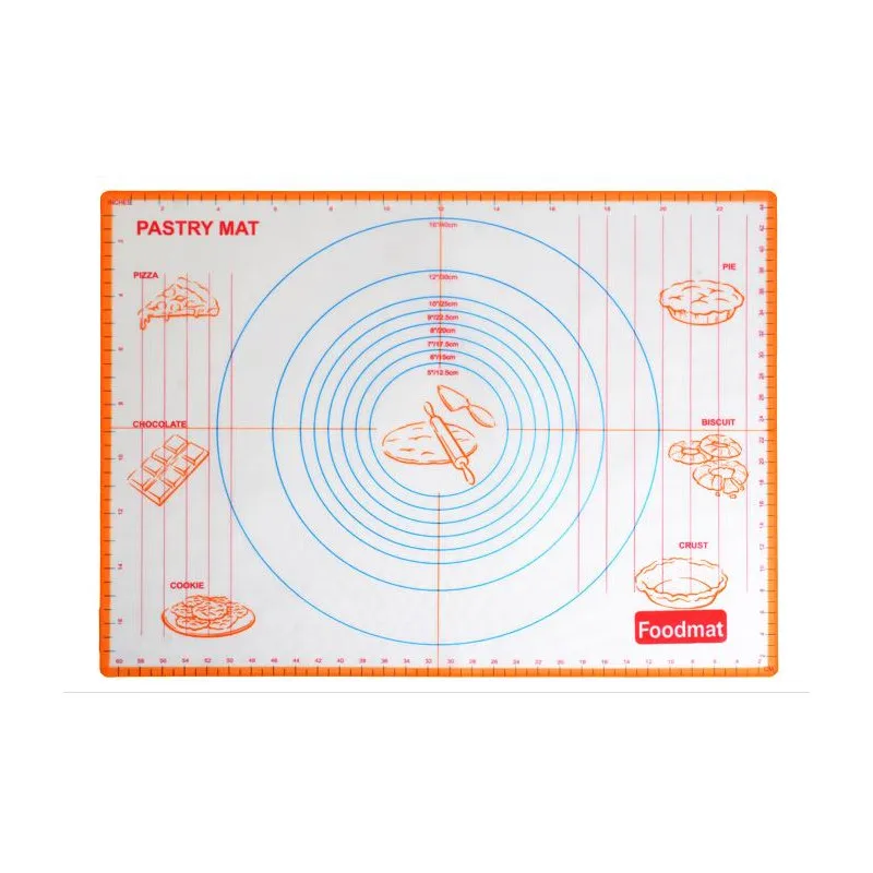 

17.9x24 inch Large size of silicone baking mat,attach scale Kneading dough mat,non-stick Silicone baking rolling