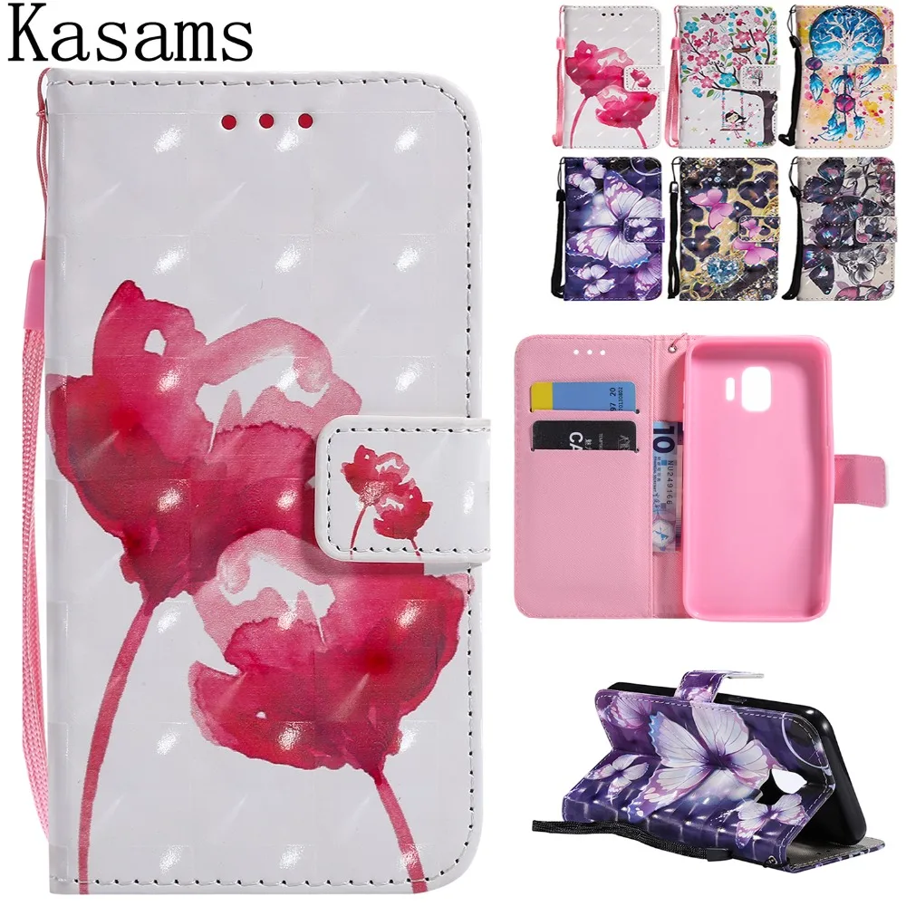 

3D Art Painting Case For Samsung Galaxy J2 Core Flip Magnet Smooth Leather Phone Cover For Galaxy J2 Core J260F J260G J260M J260