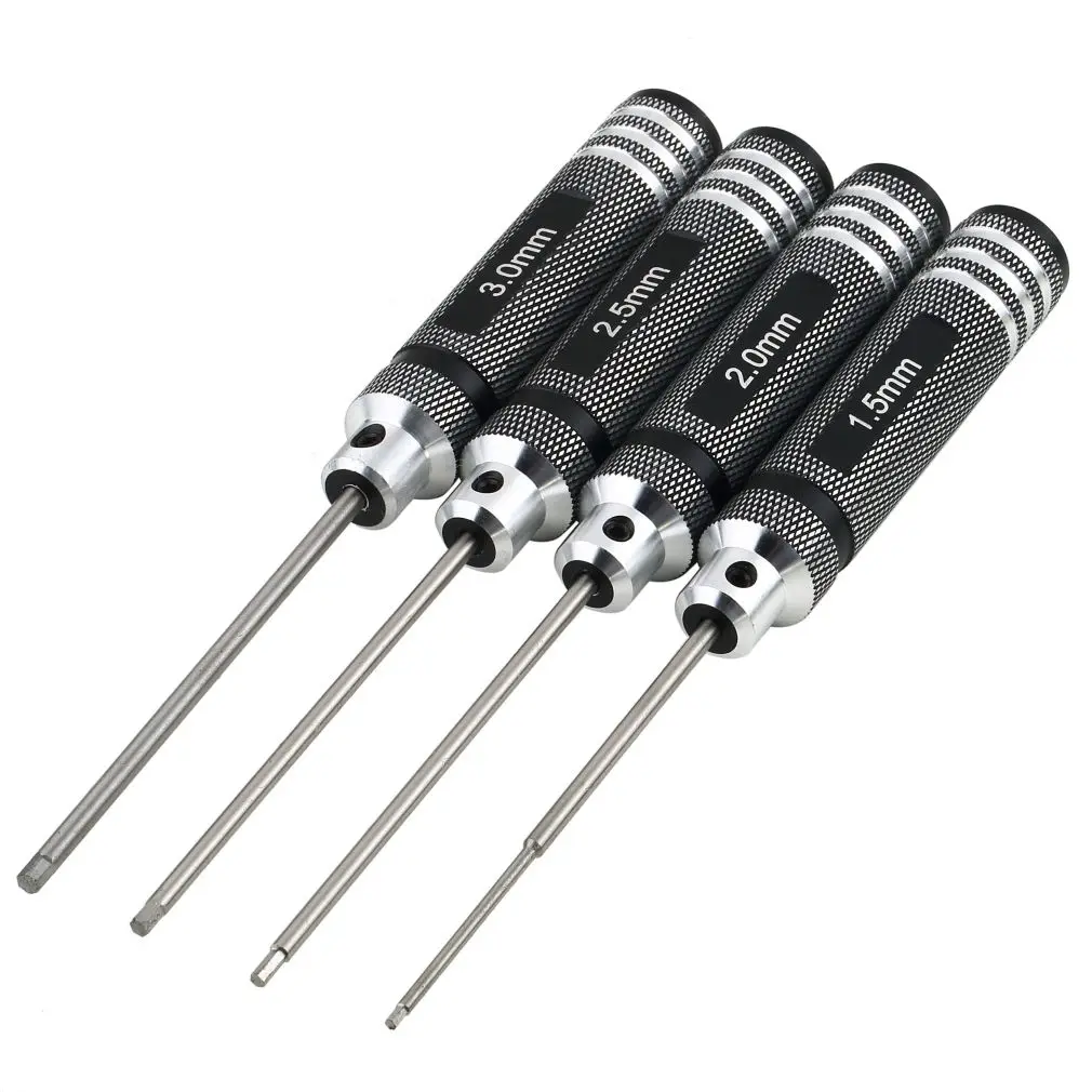 

4PC Set Steel Hexa 1.5MM 2.0MM 2.5MM 3.0MM Screw Driver RC Model Tool