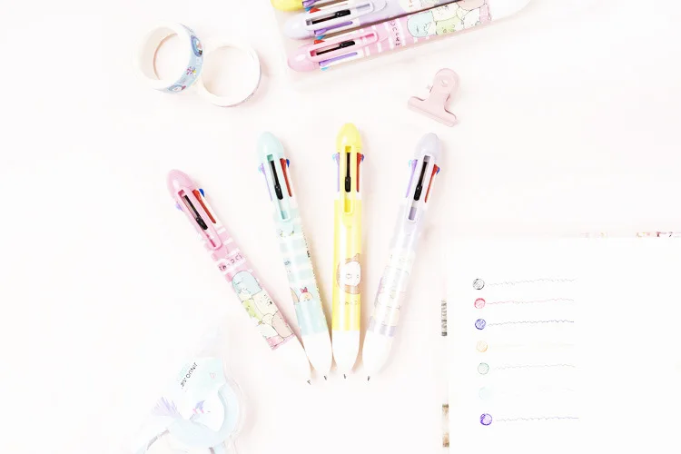 Kawaii Сумико гураши квадратная 7 цветов пишущая Шариковая ручка для студентов офисная ручка для подписи креативные школьные канцелярские принадлежности