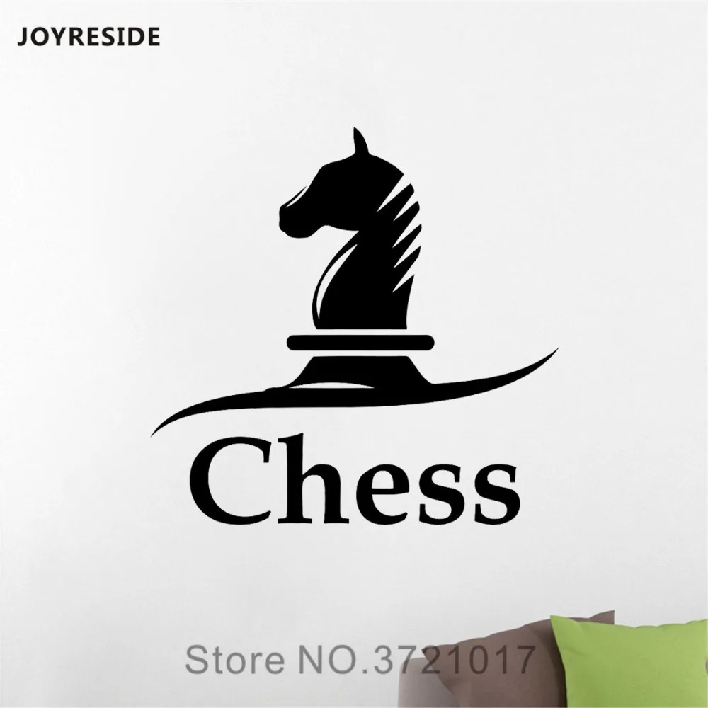 JOYRESIDE Chess Pieces Wall Decals Vinyl Sticker Home Interior Design Bedroom Decor Chess Club Decoration Playroom Mural A1603