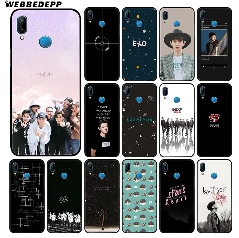 Мягкий чехол WEBBEDEPP Sehun Chanyeol EXO для Huawei P30 P20 Pro P10 P9 Lite 2017 P Smart 2019 и Nova 3 3i Y9 |