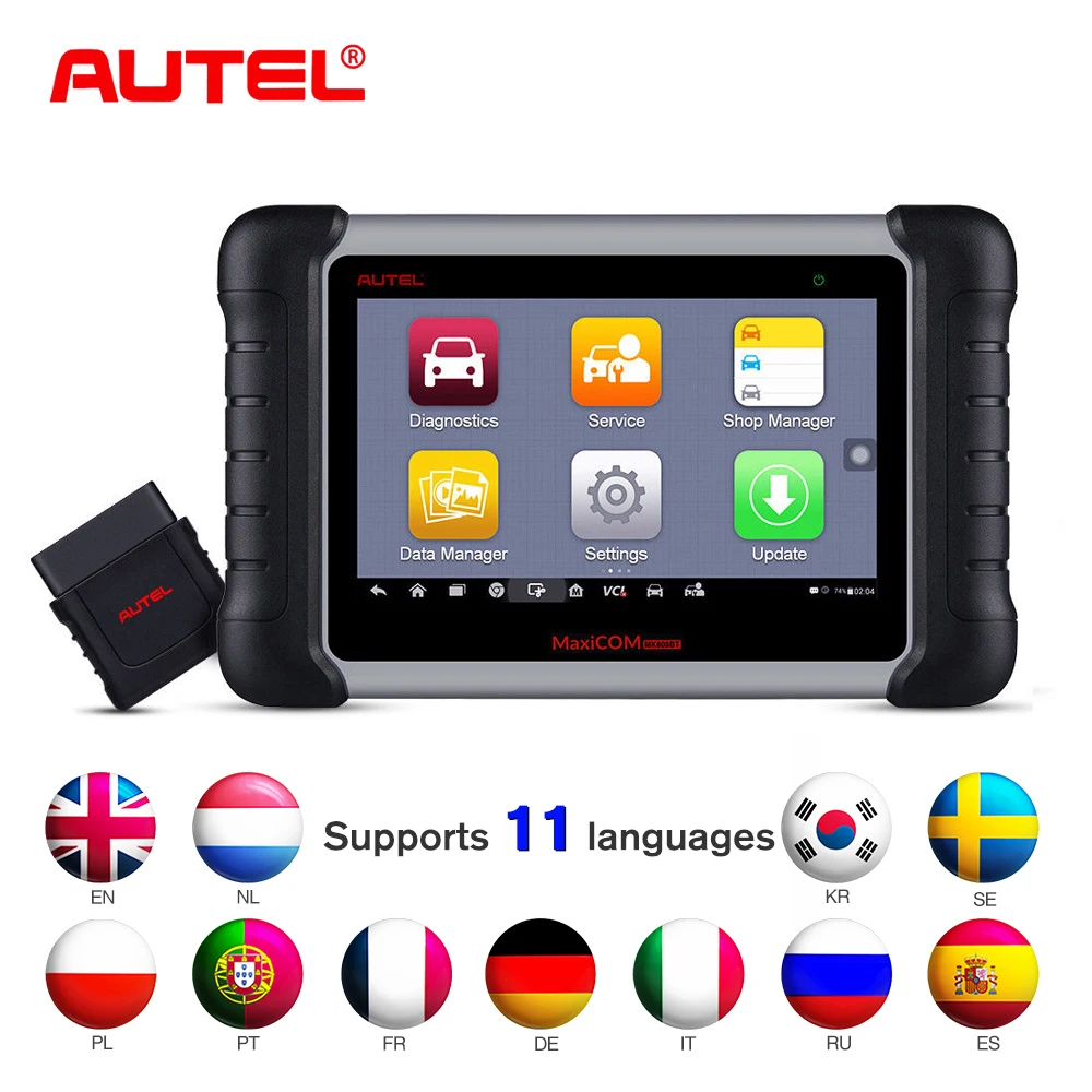 2019 Newest Autel MaxiCOM MK808BT OBD2 Auto Scanner Car Diagnostic Tool   IMMO/EPB/SAS/BMS/TPMS/DPF Upgraded Version of MK808