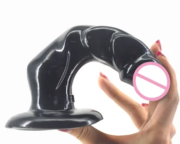 FAAK animal dog dildo curved strong suction fake penis ribbed dick extreme stimulate g-spot sex toys for women sex products 5