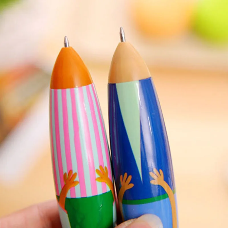 1 Pcs Cute Doll Ballpoint Pen 0.7mm Blue Ink Pens for Writting Stationery Caneta Material Escolar Office School Supplies