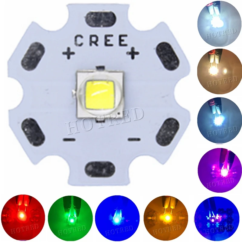 1 шт. CREE XML2 светодио дный XM-L2 диода T6 U2 10 Вт белый Нейтральный Теплый белый фонарик чип лампа красный зеленый синий УФ High Мощность светодио