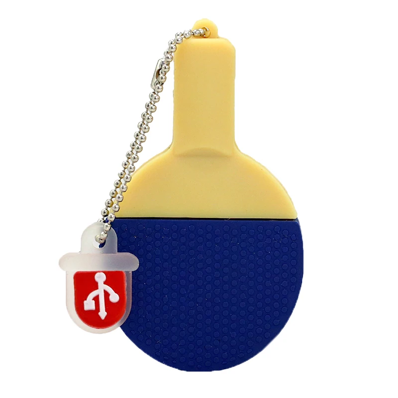 Pendrive Cartoon Ping Pong Balls Usb Pen Stick 8GB 16GB 32GB 64GB Usb Flash Drive Table Tennis Racket Usb Memory Stick Storage