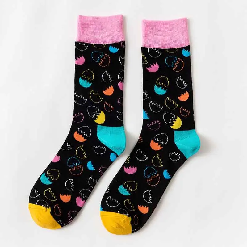 Забавные милые счастливые носки Wo для мужчин s для мужчин цветные с принтом повседневные дизайнерские женские модные носки harajuku Весна - Цвет: 5