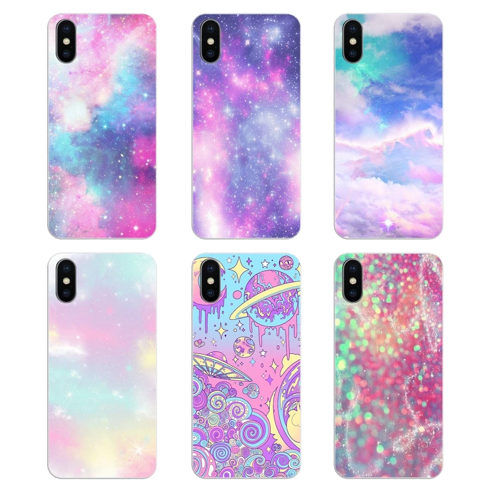 Силиконовый чехол из ТПУ для Xiaomi Redmi 4X S2 3S Note 3 4 5 6 6A Por Pocophone F1 Mi Rainbow Pastel Galaxy Starry sky Space