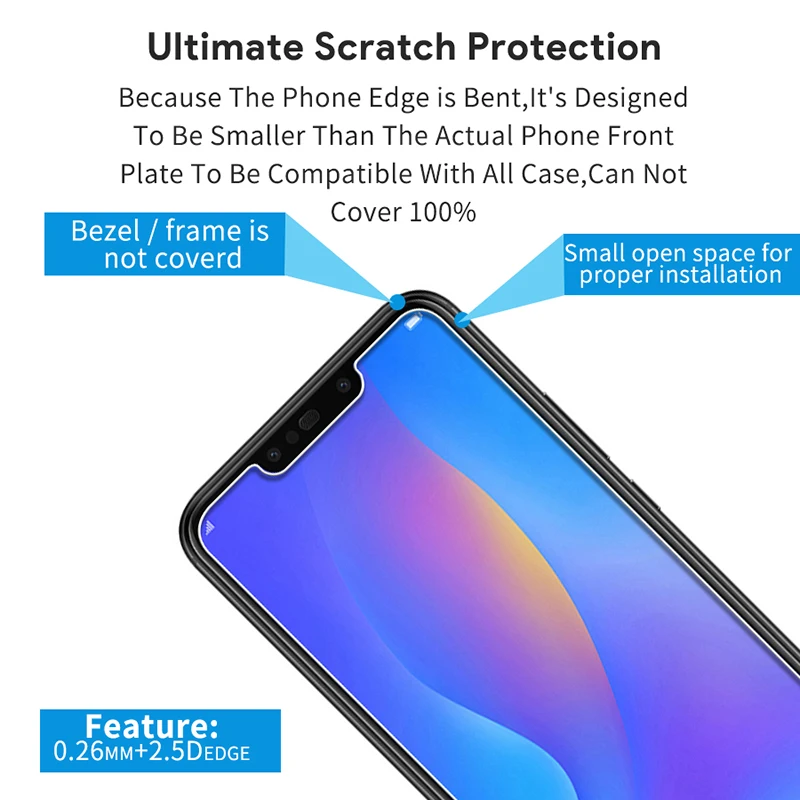 Закаленное стекло для Huawei Mate 20 pro защита экрана олеофобное покрытие 9H 2.5D против