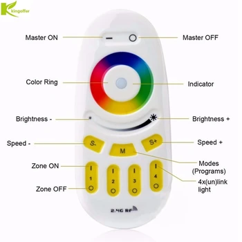 

Mi.Light Dimmable WIFI Remote Control 2.4G 4 Zone RGBW Wireless Touch Screen RF Controller For Milight RGB RGBW Bulb Led strip