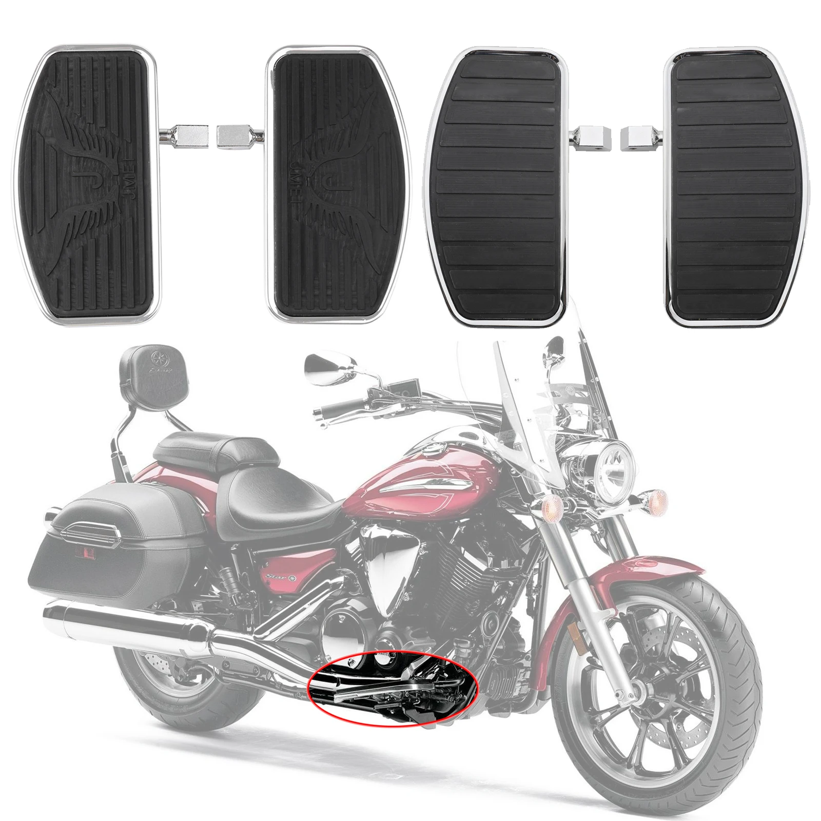 Areyourshop мотоцикл для Honda VTX 1800 VTX 1300 VL800 VL400 для Yamaha V-STAR для Suzuki Передняя Задняя подножка