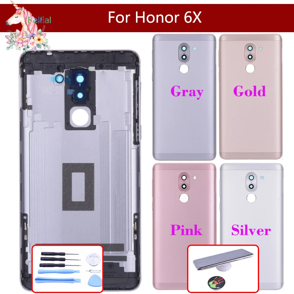 Чехол для huawei Honor 6X GR5, задняя крышка корпуса, чехол на заднюю дверь, запасная панель для полной батареи