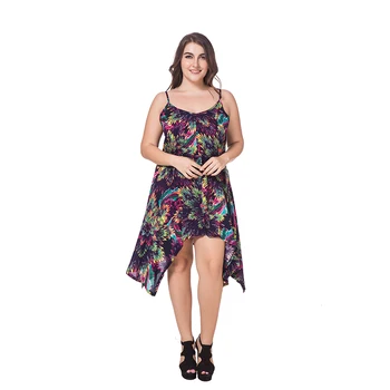 

Women Casual Dresses Summer Rayon Beach Party Dress