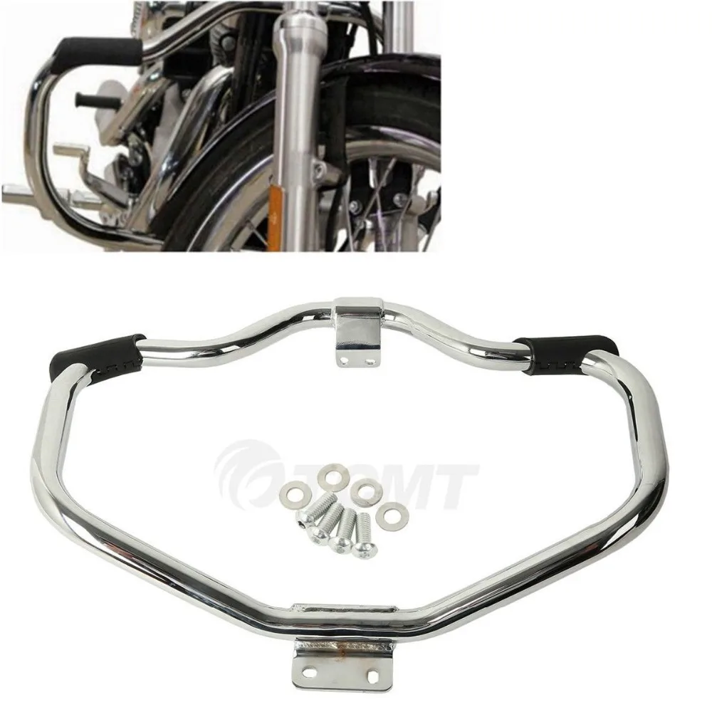 

Chrome Black Engine Guard Highway Crash Bar For Harley Sportster 883 1200 XL XR 2004-18