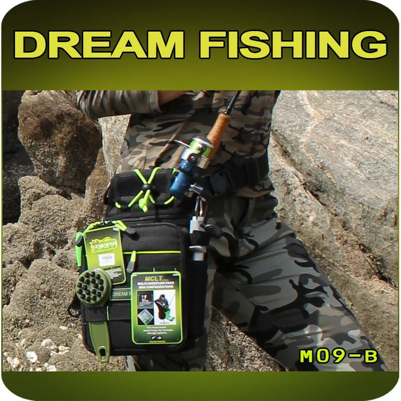 DREAM FISHING 17*6*22 см многофункциональные сумки для рыболовных снастей+ 17,5*15,5*3,5 см чехол для хранения рыболовной коробки нагрудная сумка поясная сумка для ног