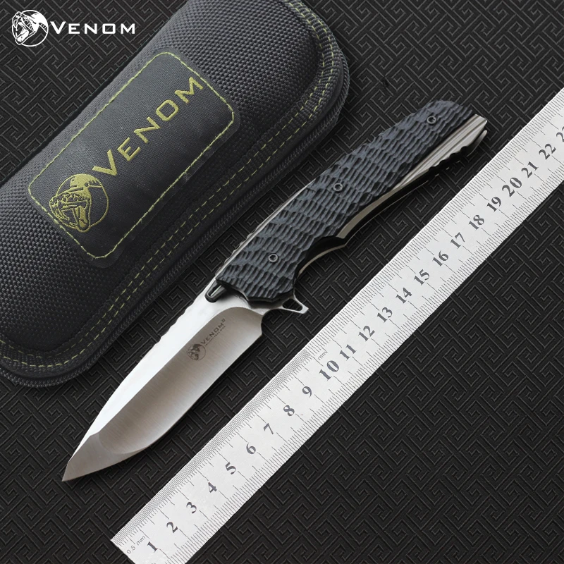 Лидер продаж нож VENOM 2 KEVIN лезвие John M390 титановый сплав + ручка из углеродного