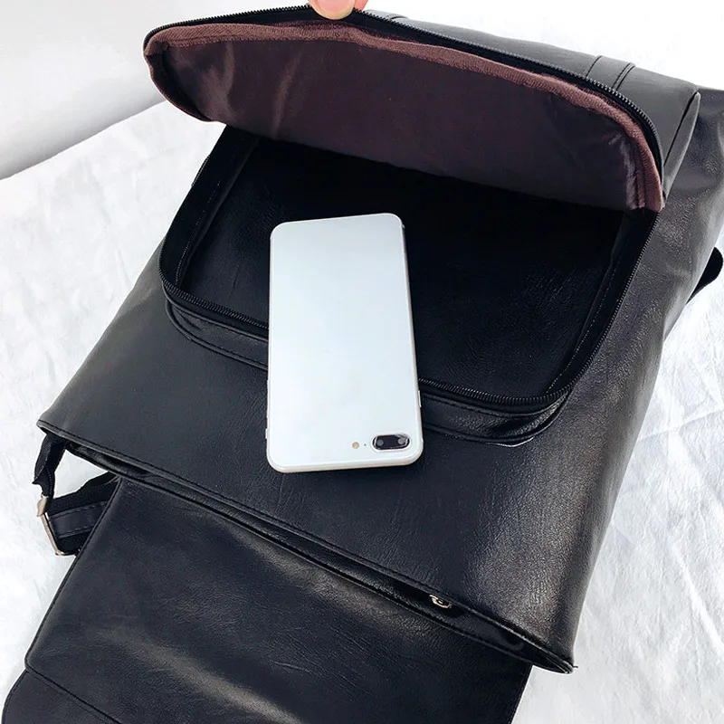 

Men PU Leather 19in Backpack Waterproof Shockproof Large Capacity Shoulder Bag MSJ99