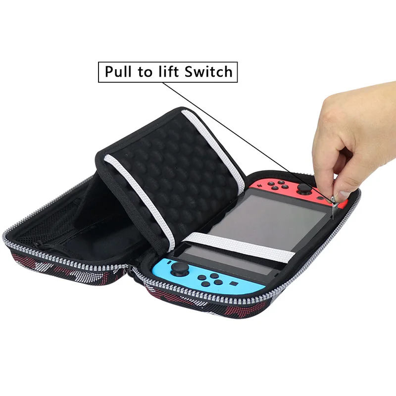 IKSNAIL Nintend Switch Game Storage Bags EVA Protective Hard Case For Nintendo Console Joy-Con and Other Tiny Accessories