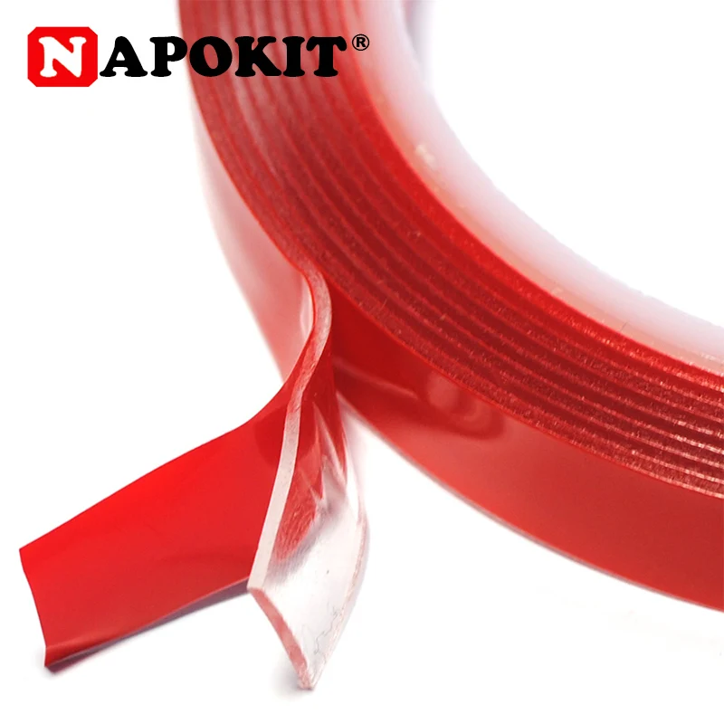 

1cm/0.6cm Width 3m Length Auto Car Sticker Double Foam Faced Adhesive Tape Glue Sticker Multi-functional Car Styling Accessories