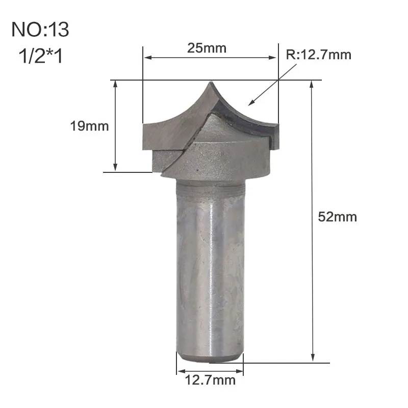 1 шт. 1/" 1/2" хвостовик деревообрабатывающий резак двойная фреза для отделки кромки биты для карбида дерева деревообрабатывающие гравировальные инструменты резьба бит