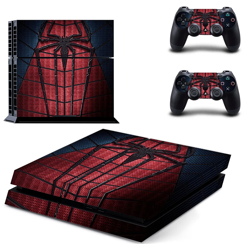 

HOMEREALLY Vinyl PS4 Skin Classic Spider Man PVC HD Sticker Cover For Sony Play station 4 Controller and Console PS4 Accessory