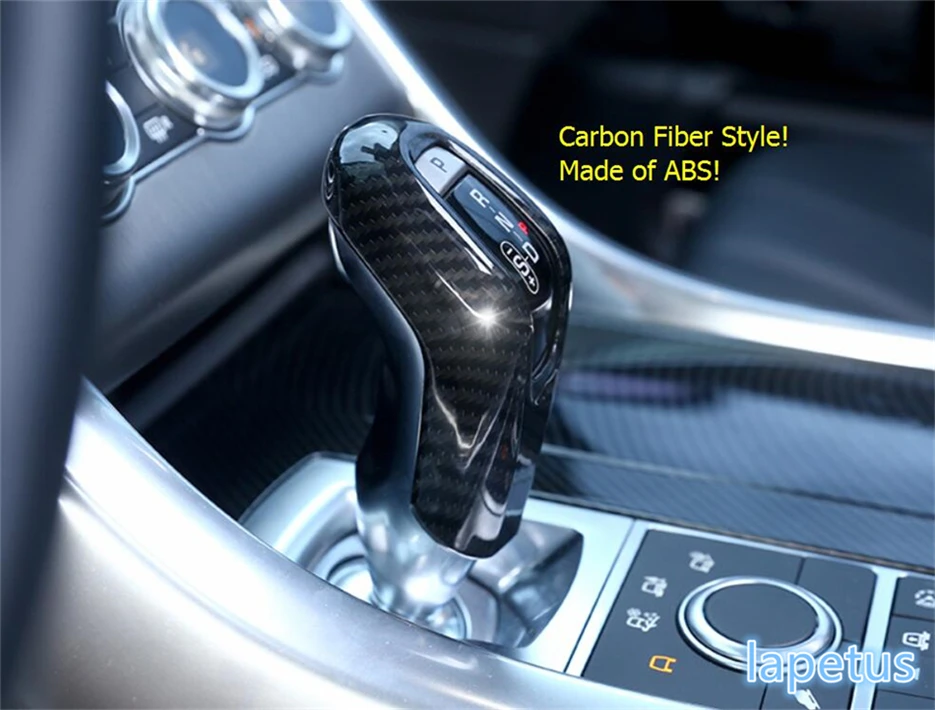 Gear Shift Knob Case Cover Trim Carbon Fiber Blue For Toyota Corolla 2014-2017