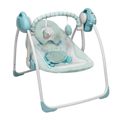 Safety Baby Rocking Chair Electric Cradle Children Sleepy Baby Artifact Cradle Bed Baby Comfort Recliner - Цвет: Синий