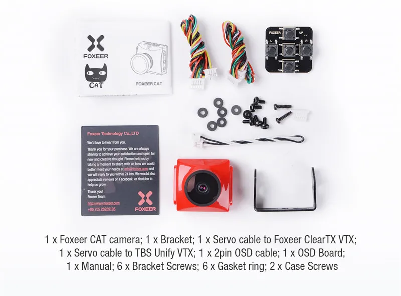 Foxeer Cat Super Starlight FPV камера 0.0001lux низкая задержка низкий уровень шума супер Strarlight 2MP сенсор ультра высокое разрешение