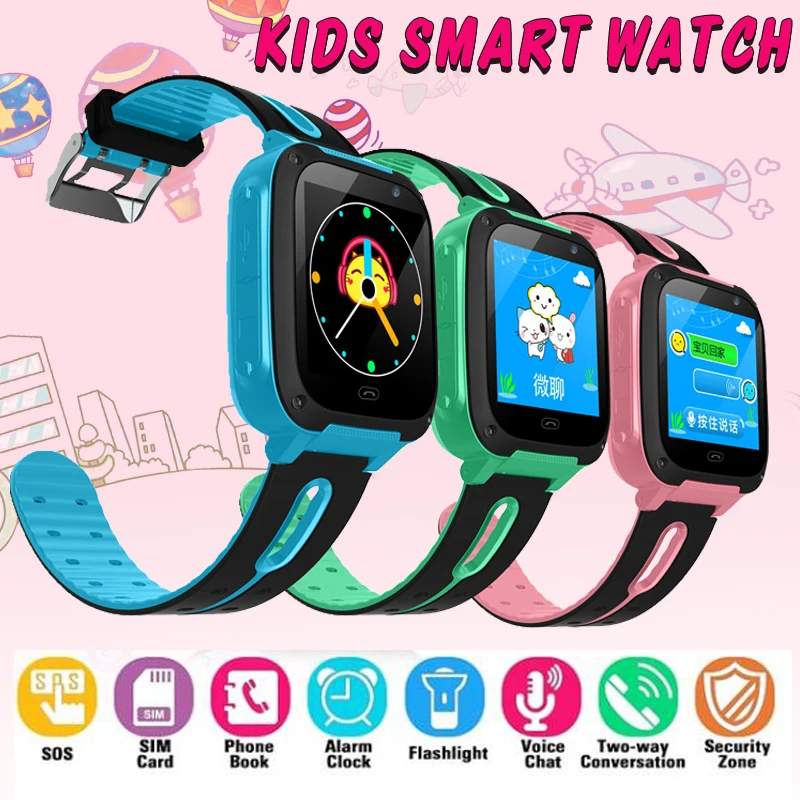 

S4 smart watch Anti-lost Essential for Kids Watches LED Color Screen Alarm clock Positioning Smart Children Watch Make call